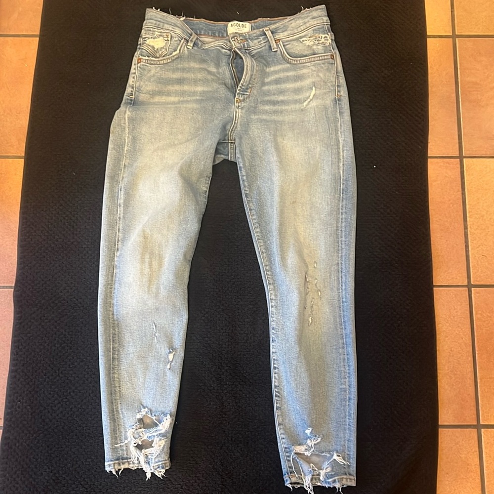 Agolde distressed skinny jeans